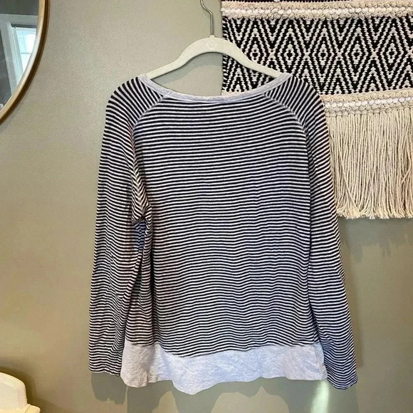 KERSH LONG SLEEVE STRIPE SCOOP NECK TOP SWEATER M - Picture 4 of 4